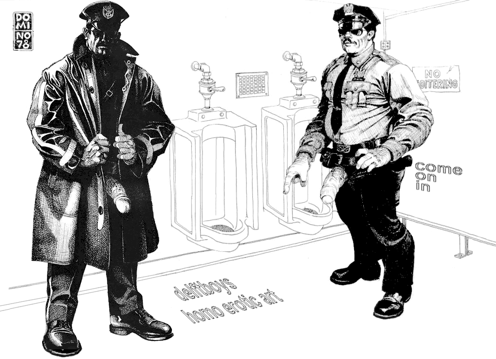 Domino, 2 cops in Urinal